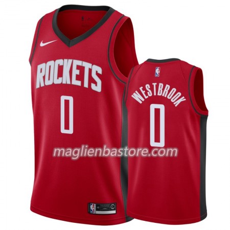 Maglia NBA Houston Rockets Russell Westbrook 0 Nike 2019-20 Icon Edition Swingman - Uomo